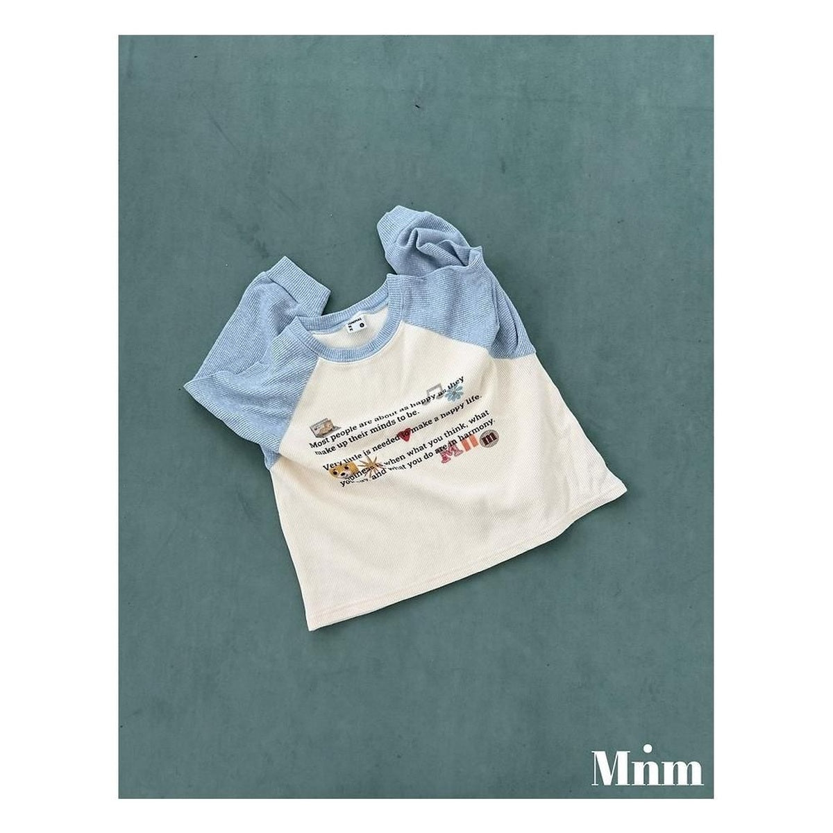 minimal プリンティングラグランTシャツ