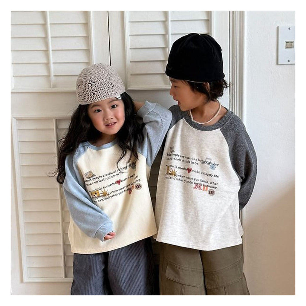 minimal プリンティングラグランTシャツ