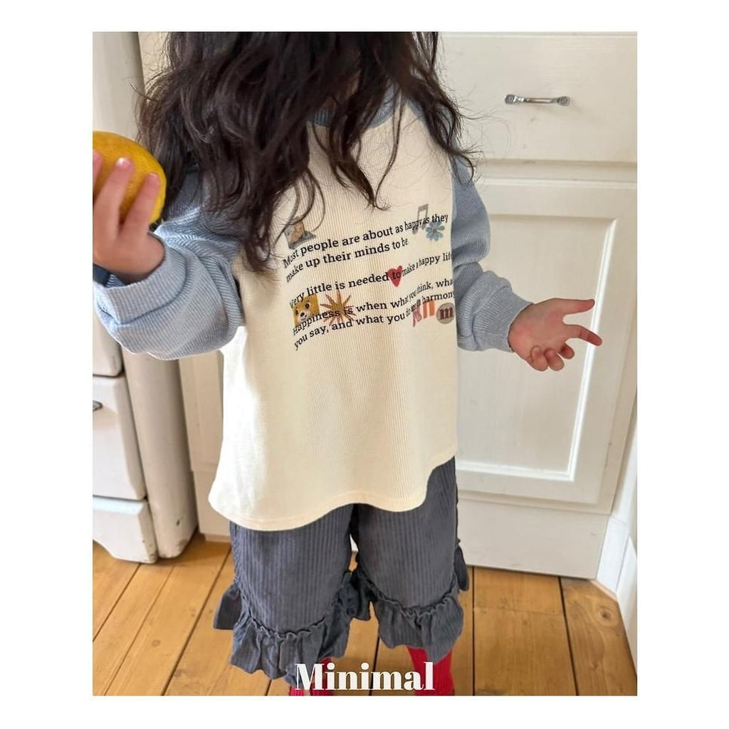 minimal プリンティングラグランTシャツ