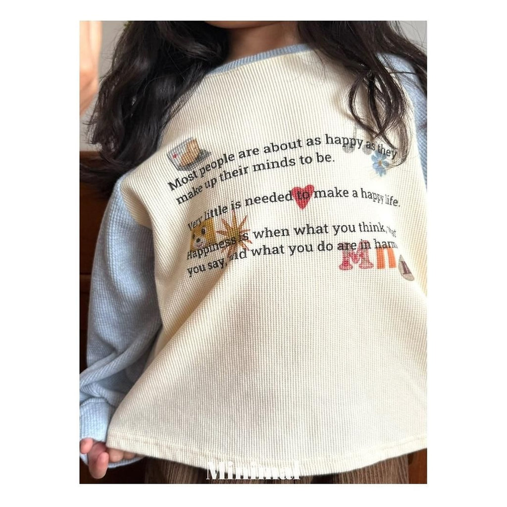 minimal プリンティングラグランTシャツ