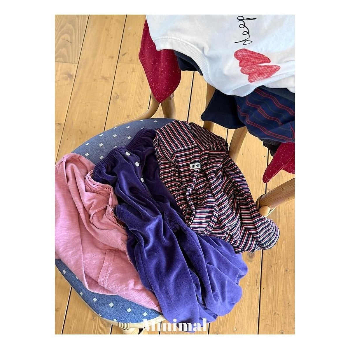 minimal クレヨンストライプTシャツ