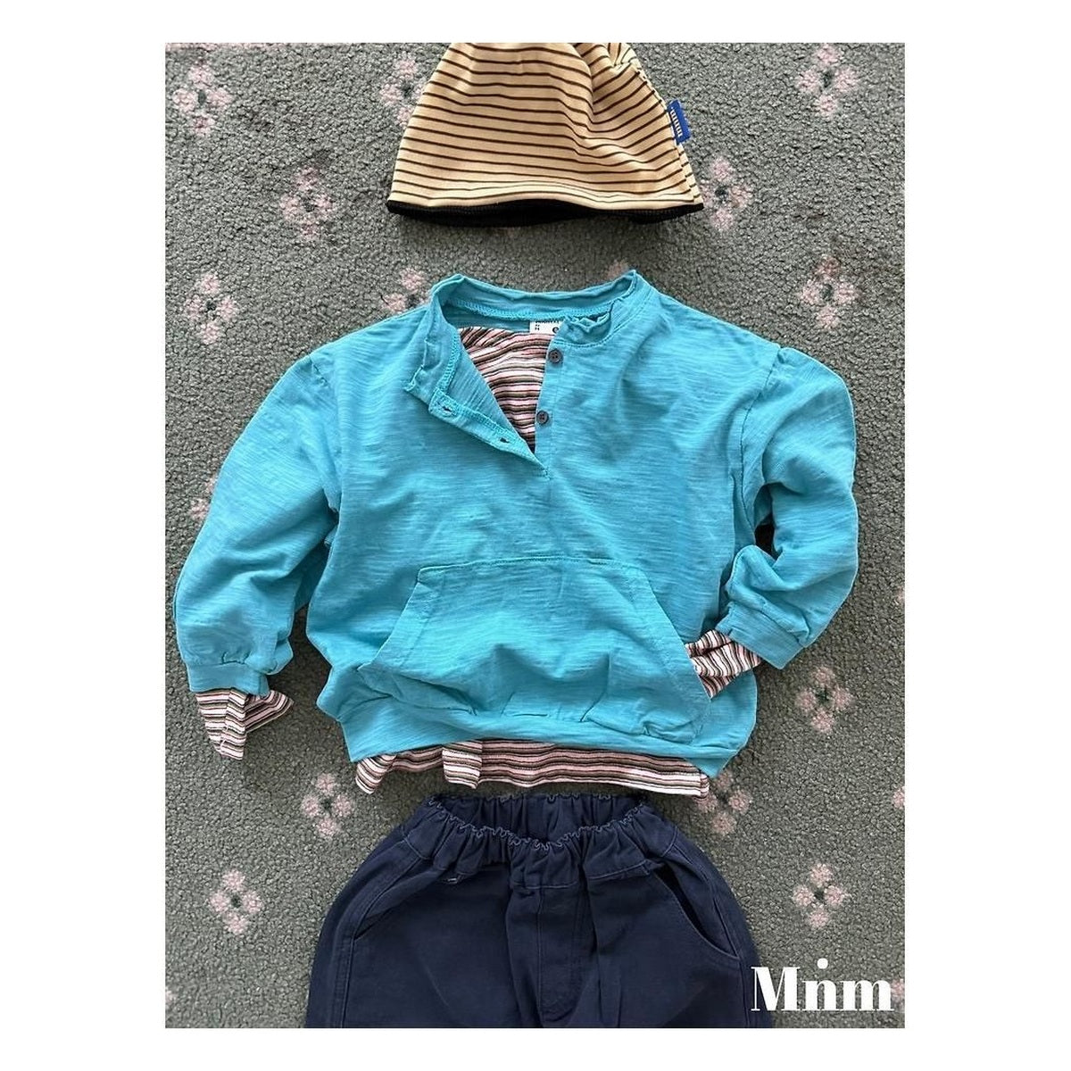 minimal クレヨンストライプTシャツ