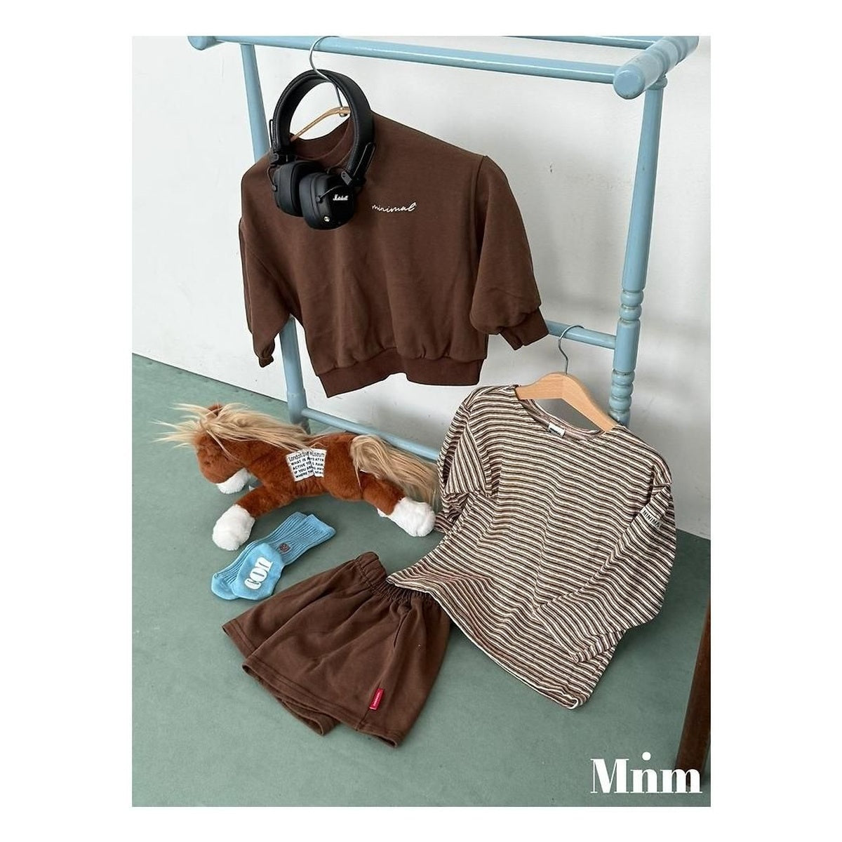minimal クレヨンストライプTシャツ