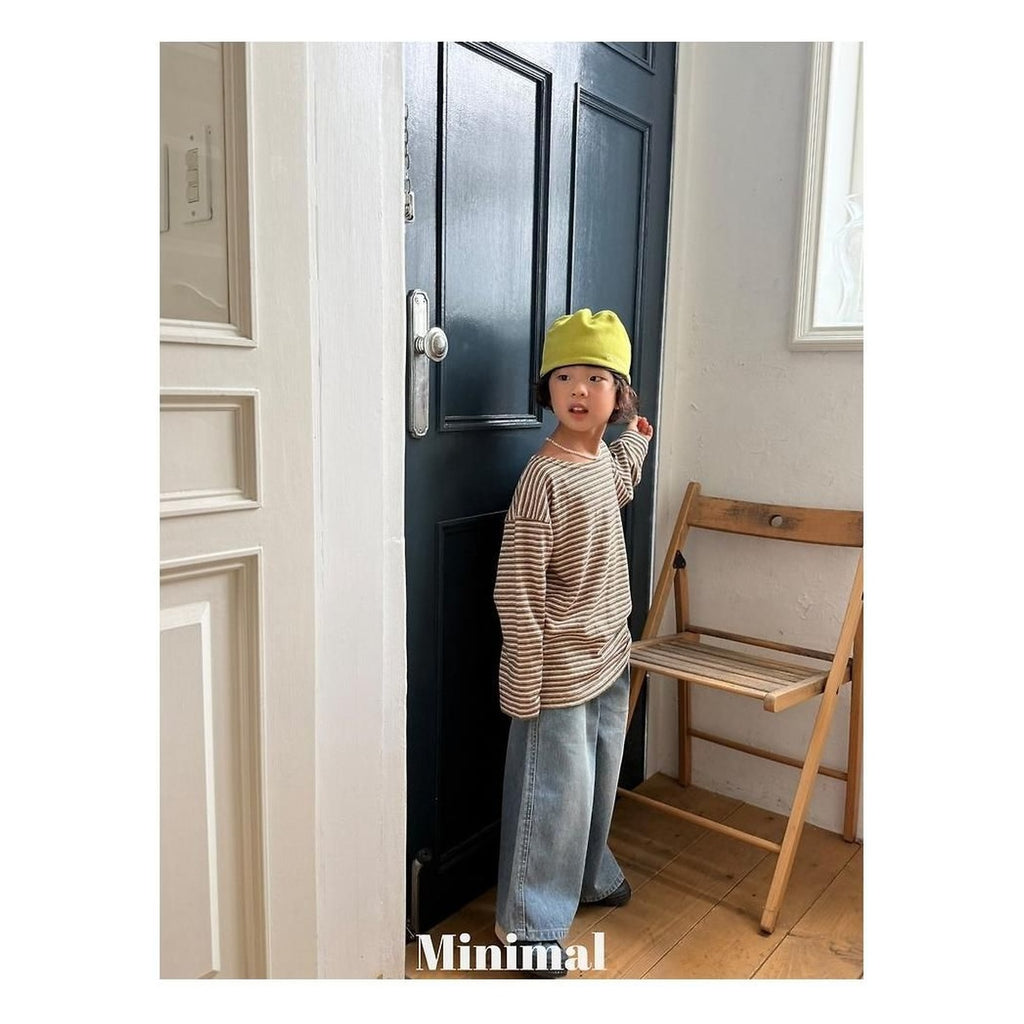 minimal クレヨンストライプTシャツ