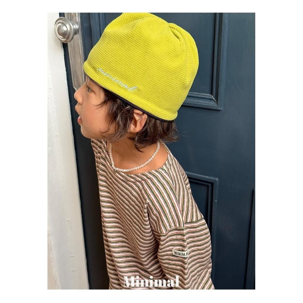 minimal クレヨンストライプTシャツ