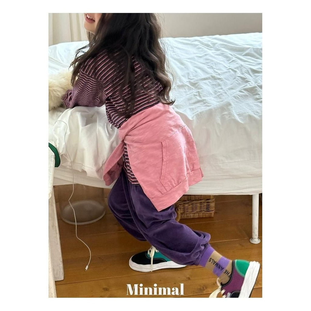 minimal クレヨンストライプTシャツ