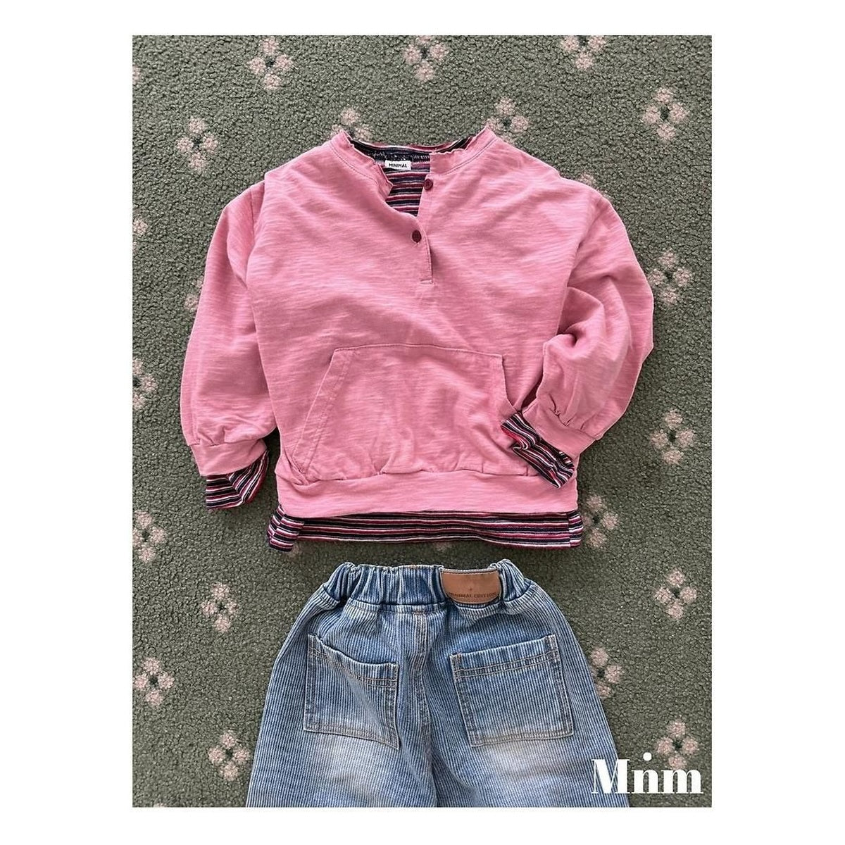 minimal ヘンリーネックポケットTシャツ
