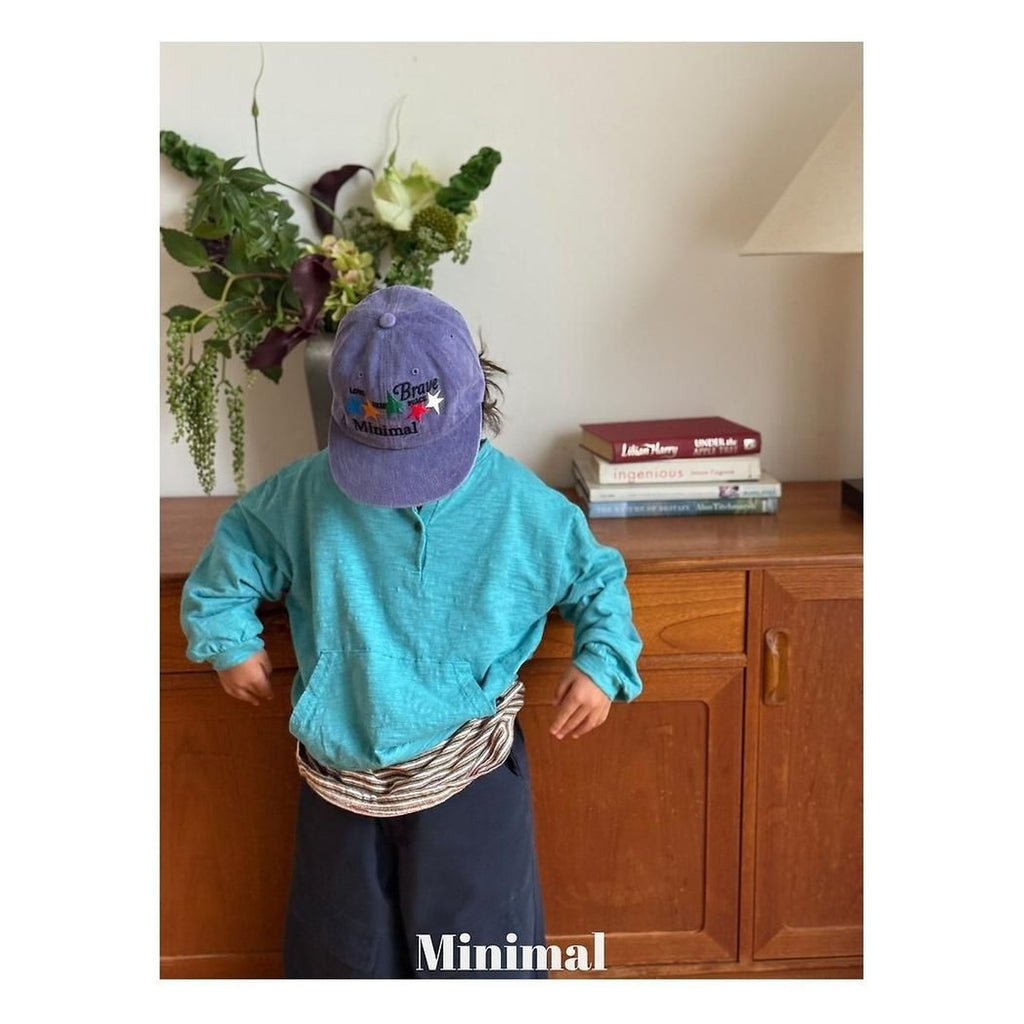 minimal ヘンリーネックポケットTシャツ
