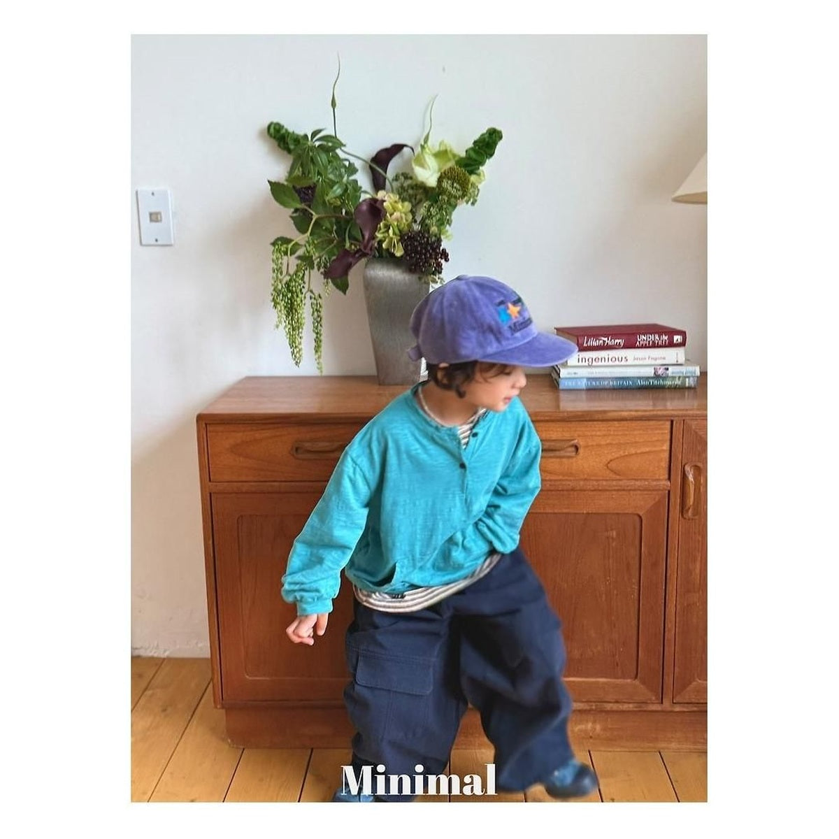 minimal ヘンリーネックポケットTシャツ