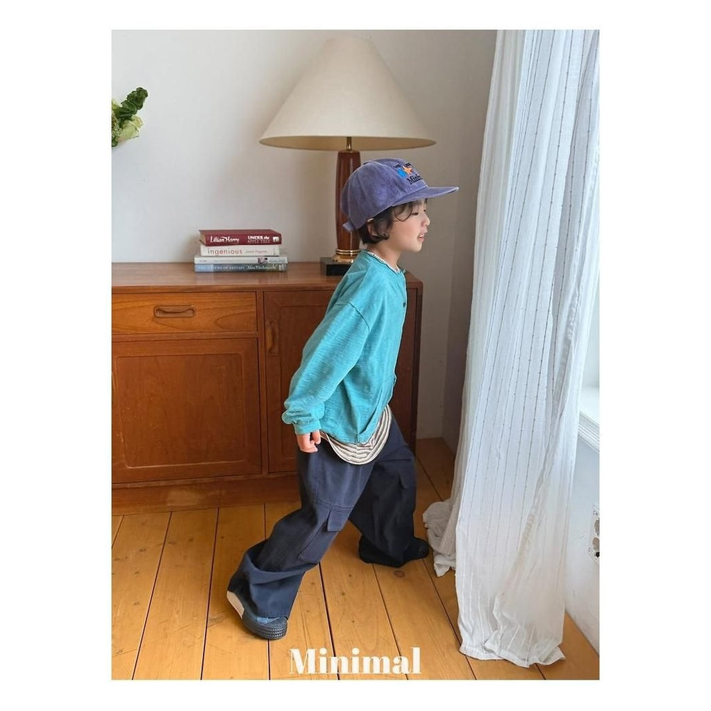 minimal ヘンリーネックポケットTシャツ