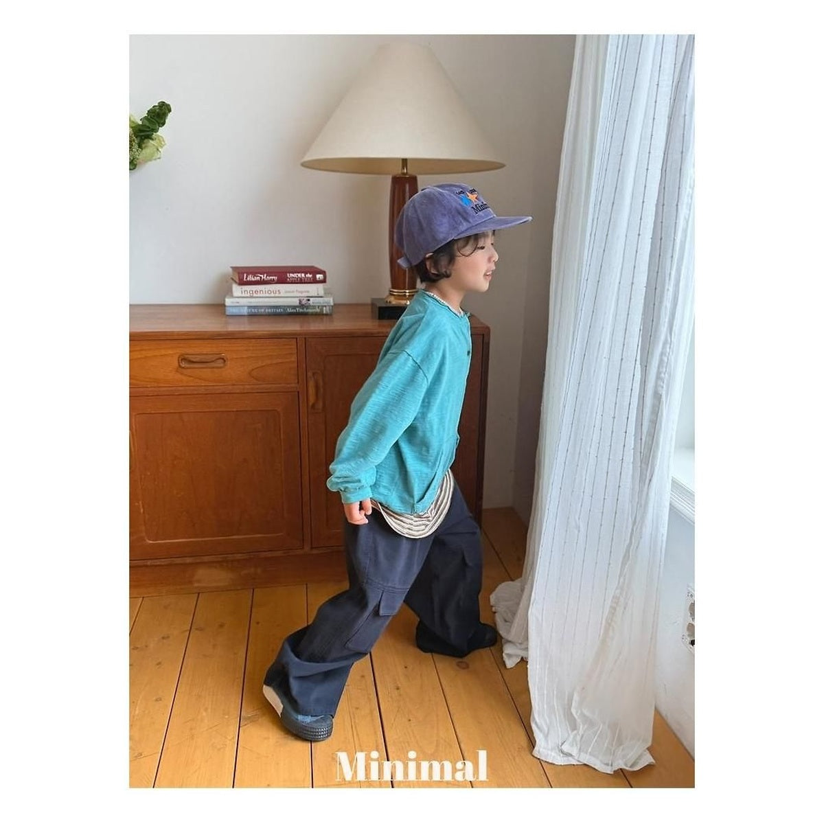 minimal ヘンリーネックポケットTシャツ