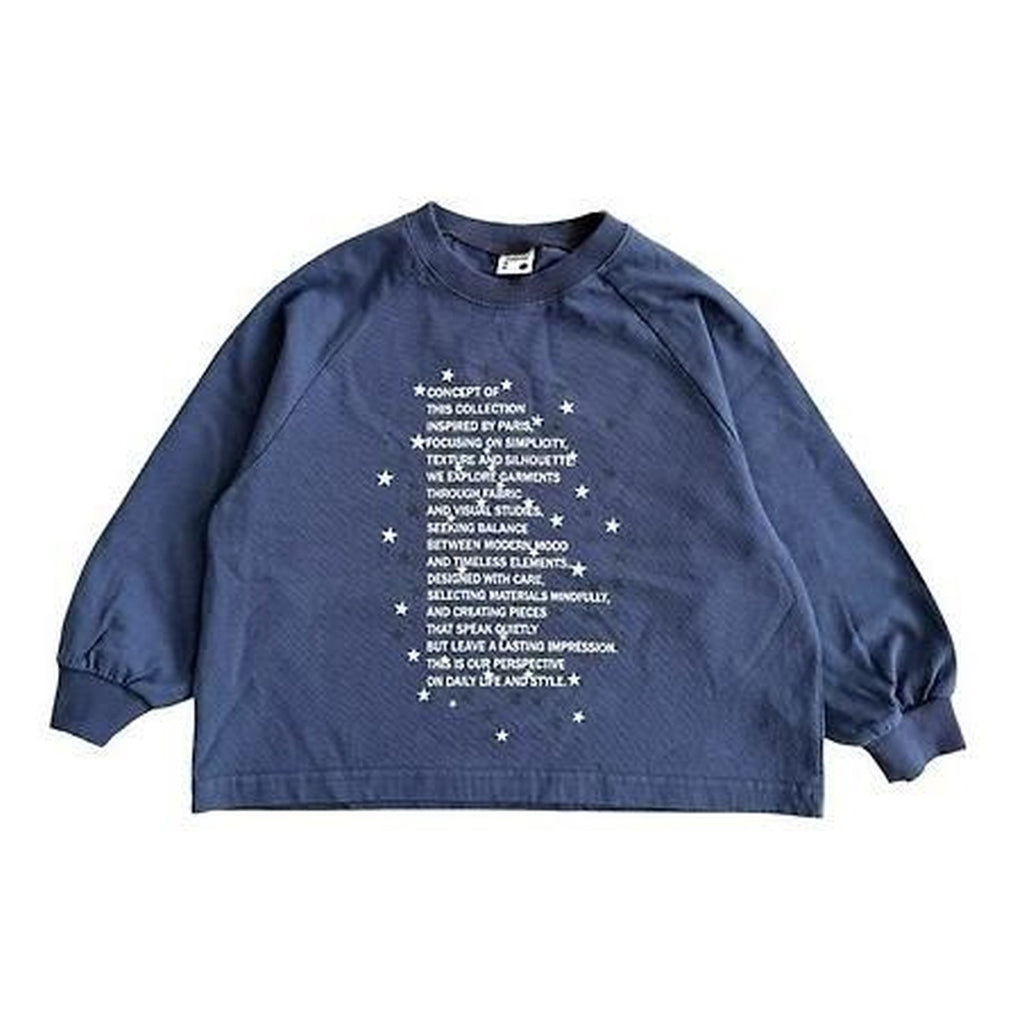 minimal スターレタリングTシャツ