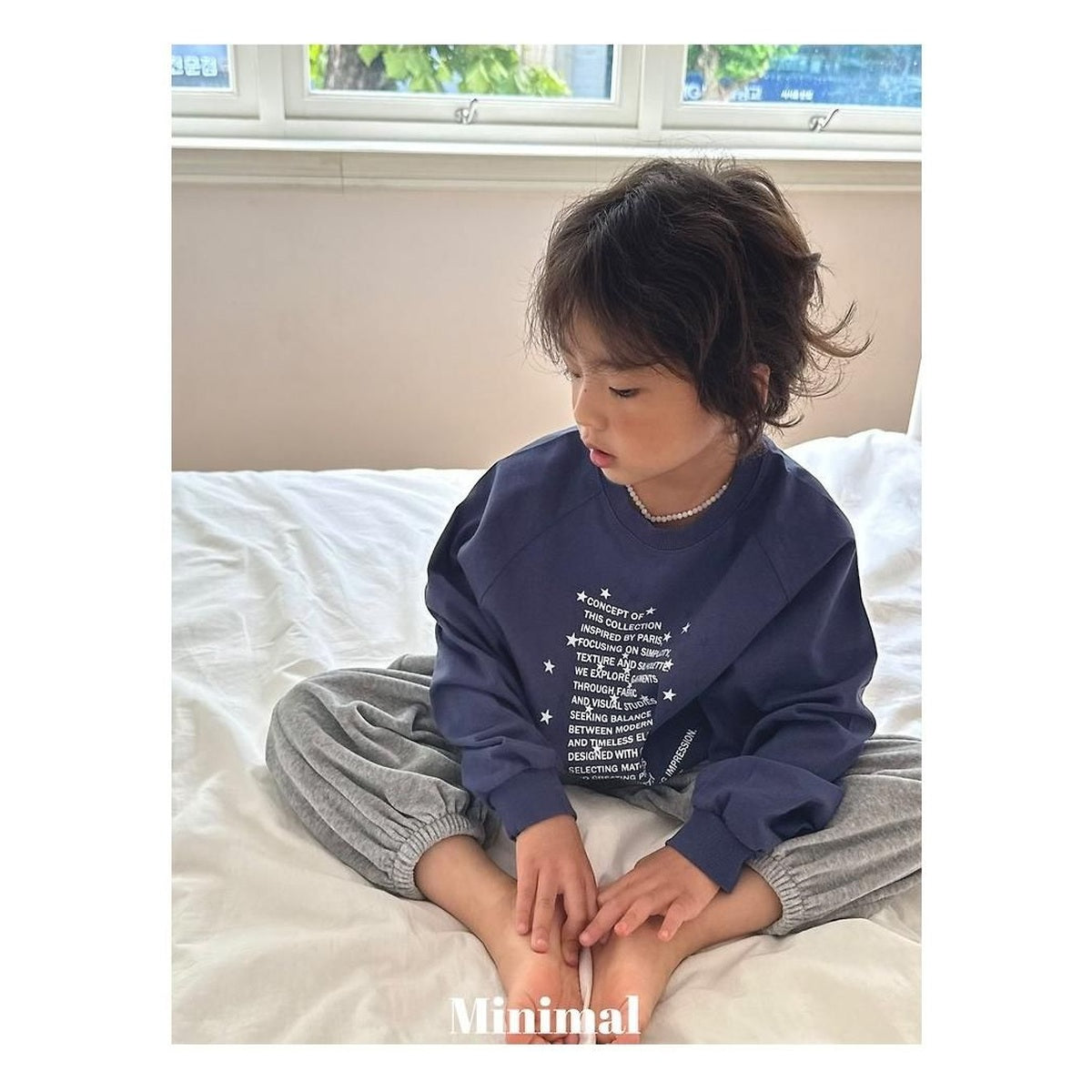 minimal スターレタリングTシャツ