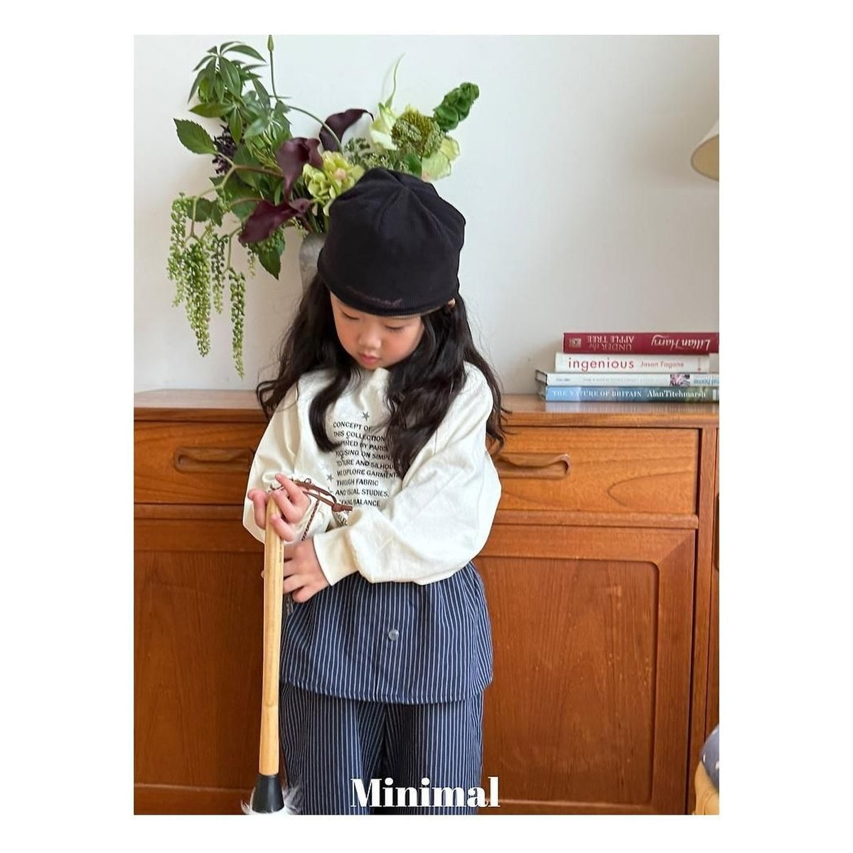 minimal スターレタリングTシャツ