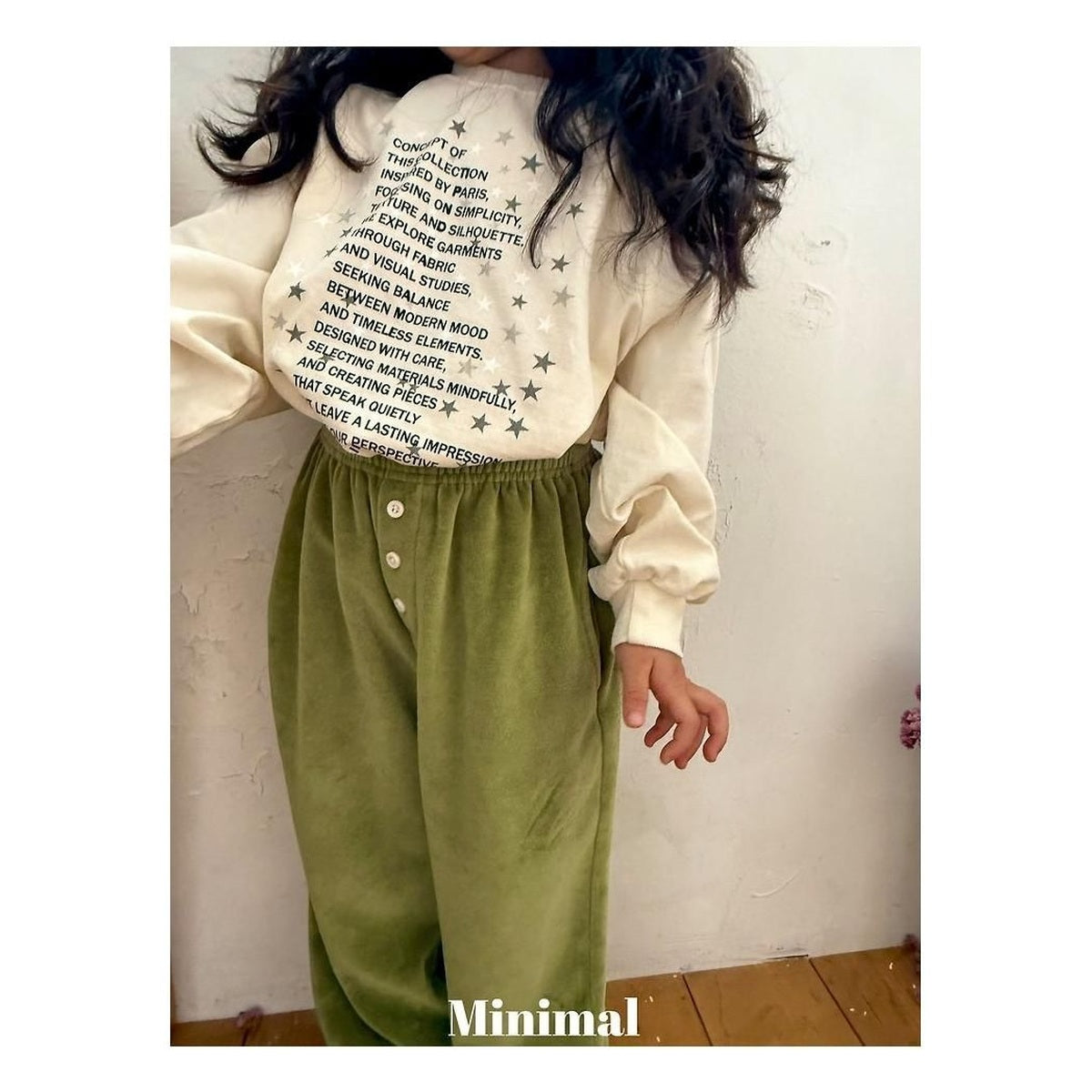 minimal スターレタリングTシャツ