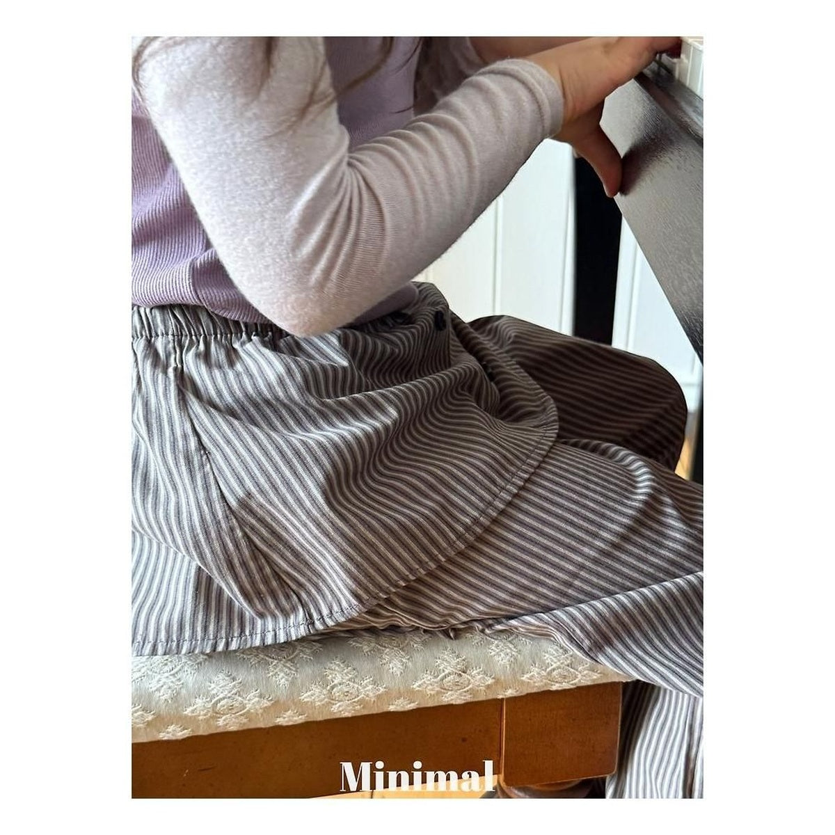 minimal レイスカートパンツ