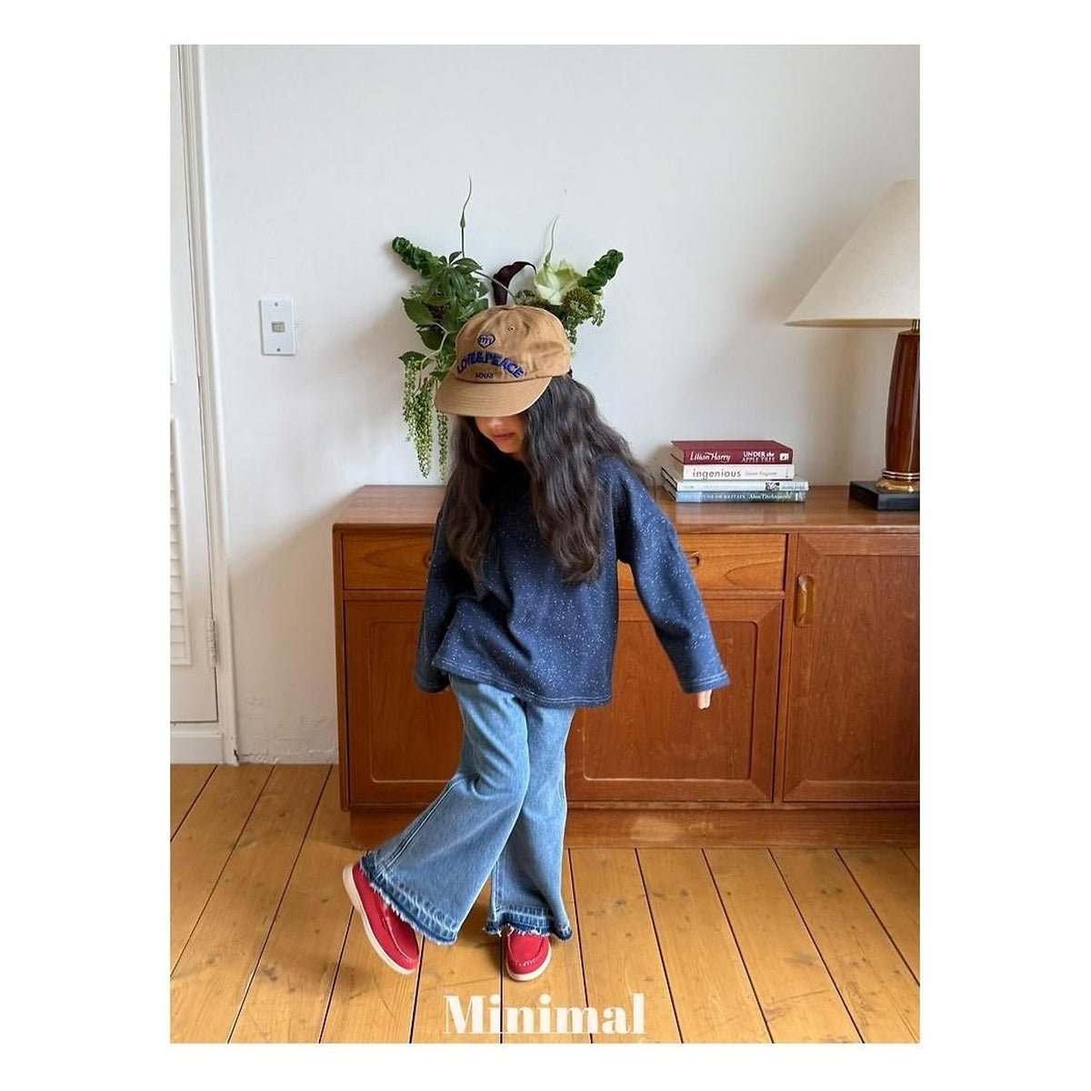 minimal ブーツカットデニムパンツ