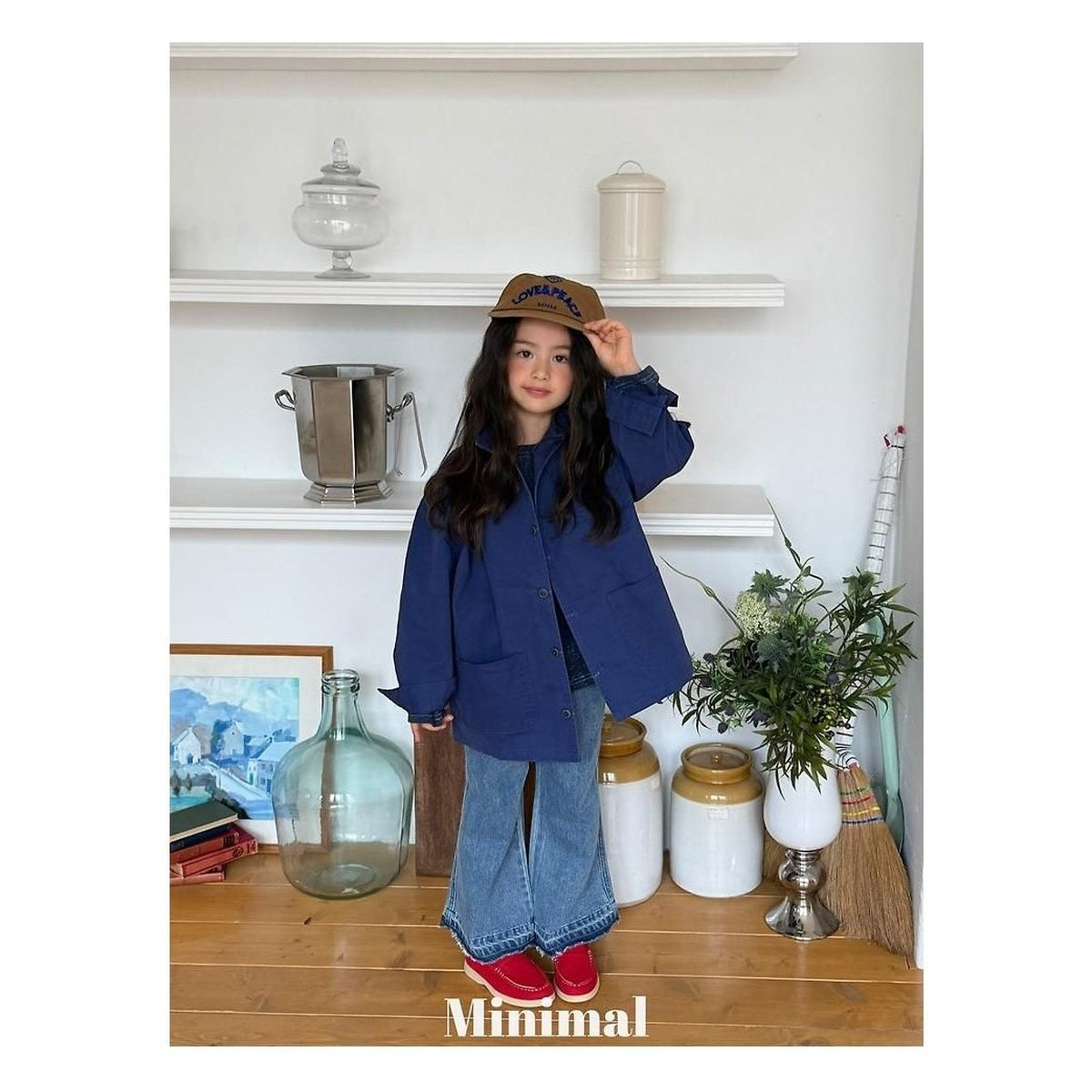 minimal ブーツカットデニムパンツ