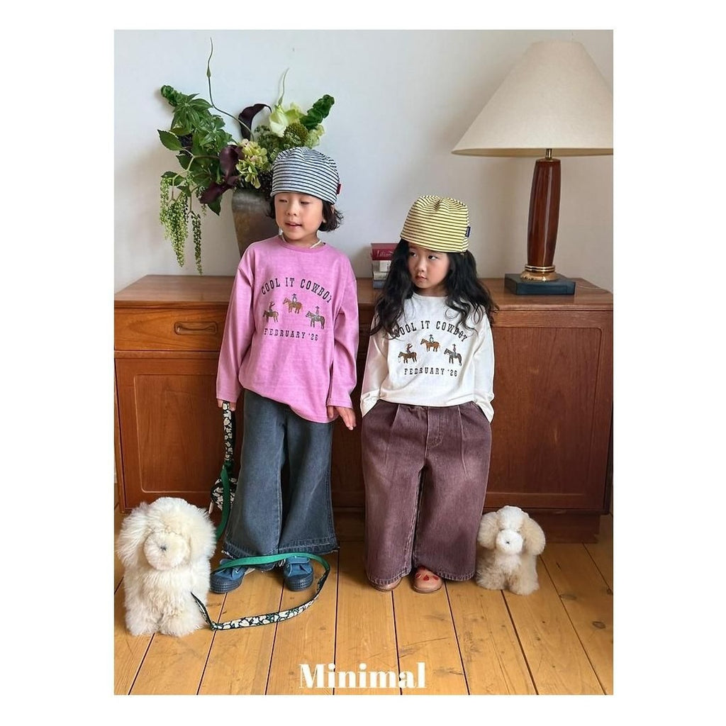 minimal ブーツカットデニムパンツ