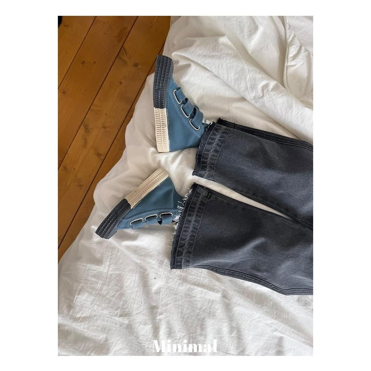 minimal ブーツカットデニムパンツ