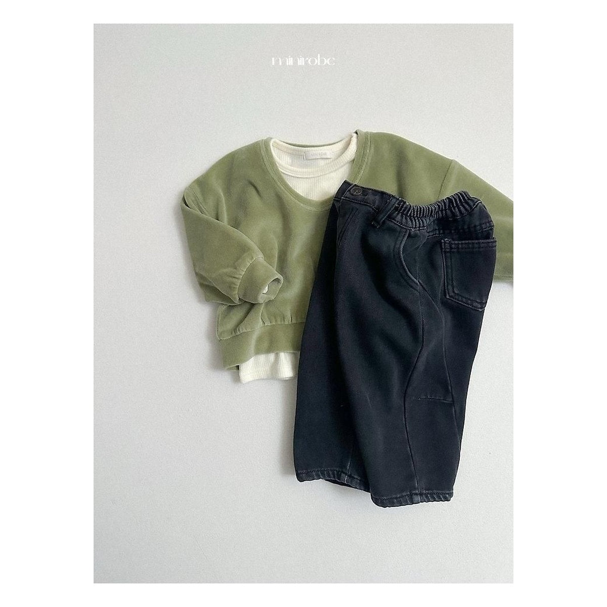 minirobe ベルアUネックスウェット