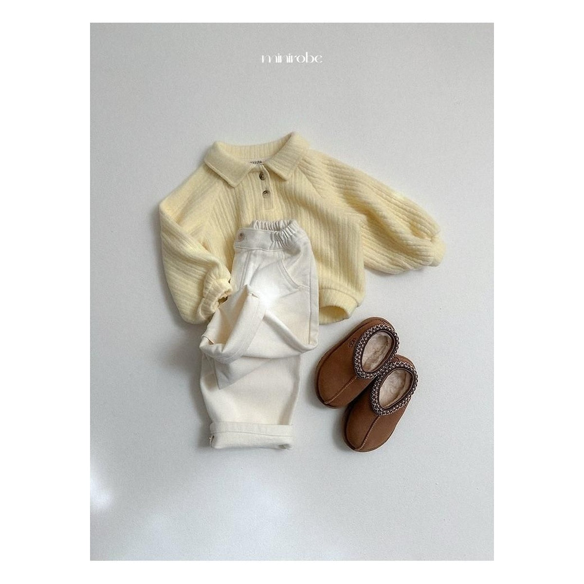 minirobe ウィンターベーシックワンタックパンツ