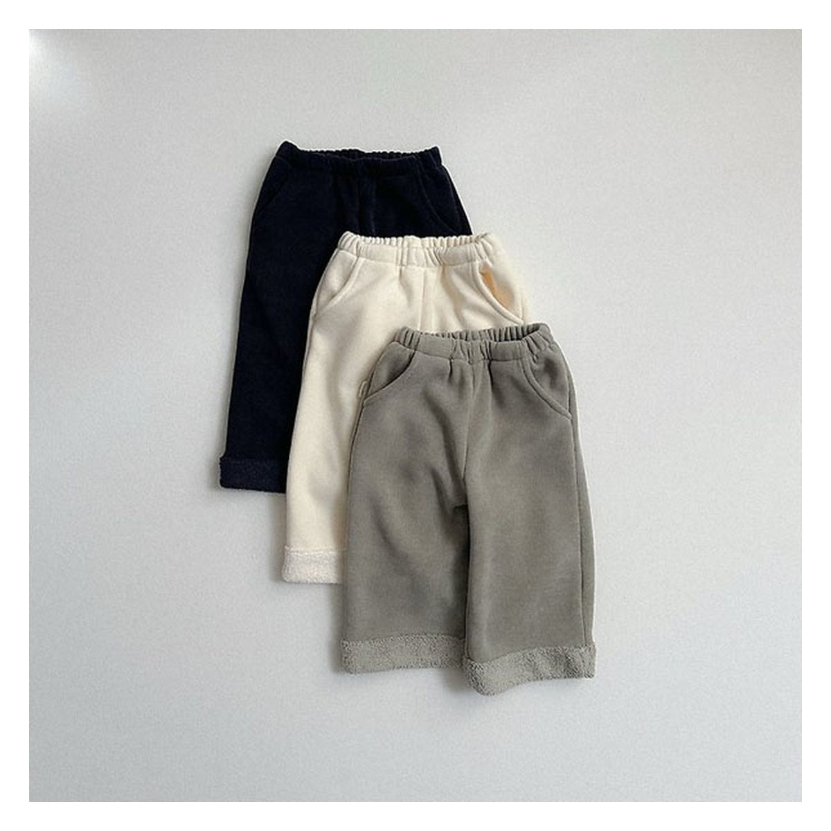 minirobe ロールアップ一直線パンツ