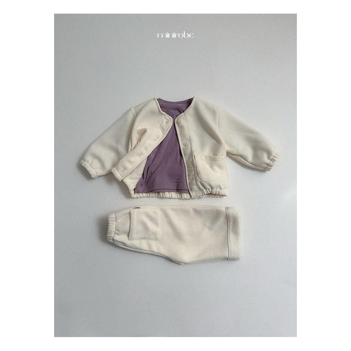 minirobe ロールアップ一直線パンツ