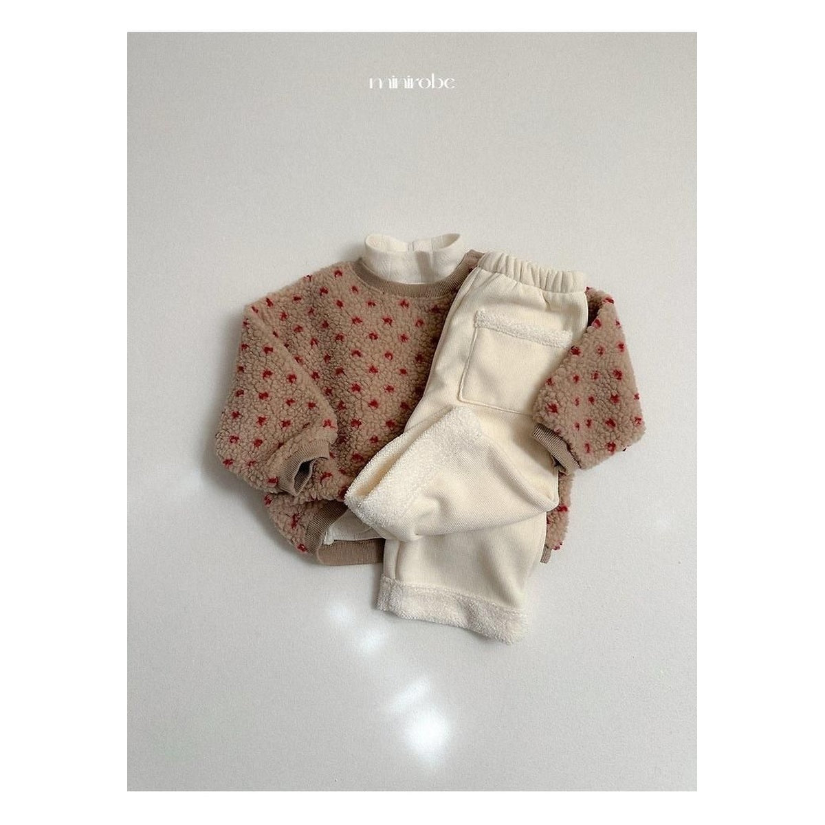 minirobe ロールアップ一直線パンツ