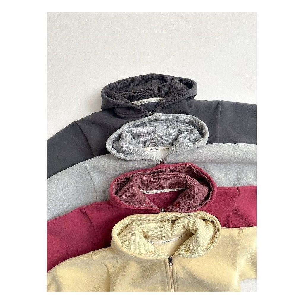 minirobe ベルベットフードジップアップ