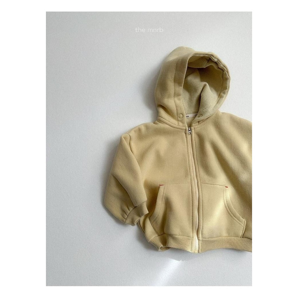 minirobe ベルベットフードジップアップ