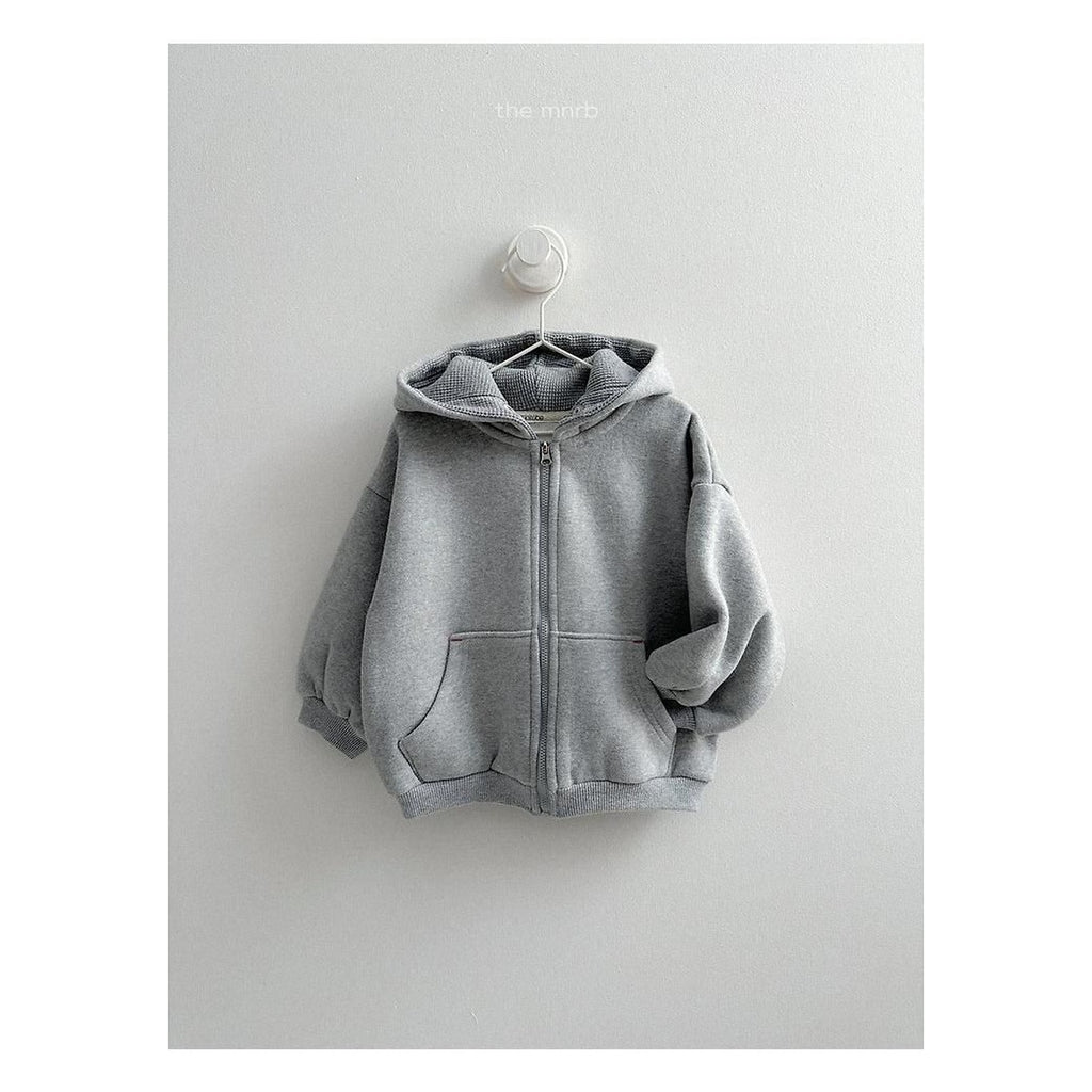 minirobe ベルベットフードジップアップ