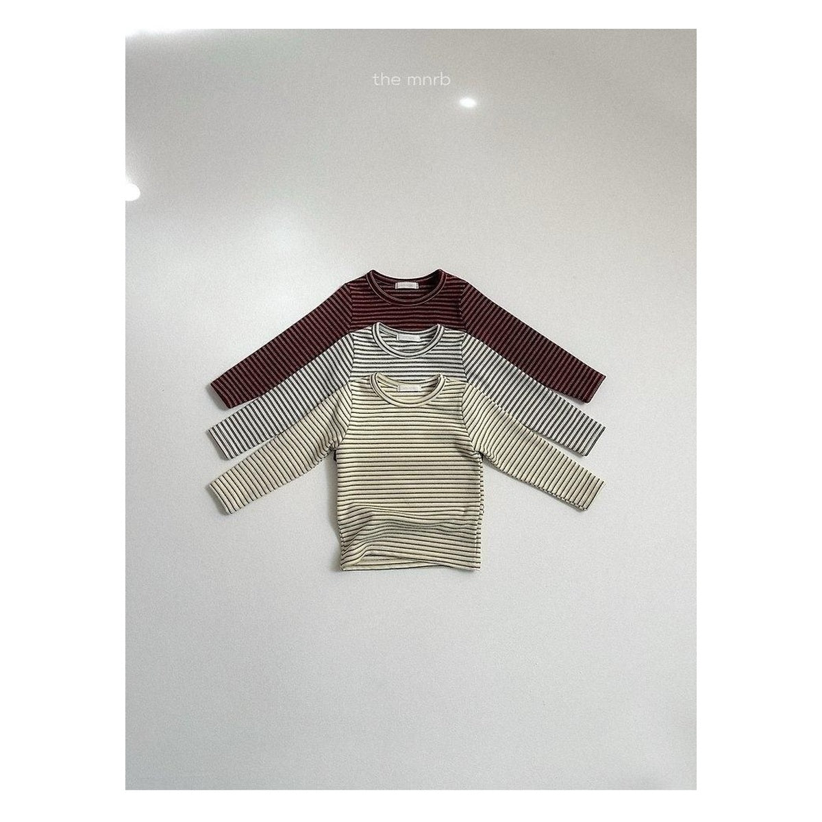 minirobe ヨーヨー柄ボーダーTシャツ