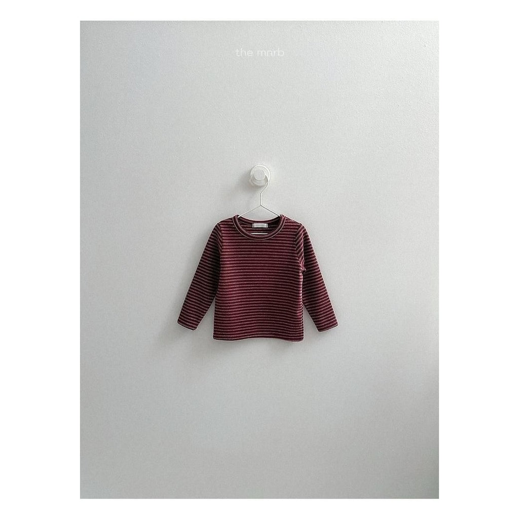 minirobe ヨーヨー柄ボーダーTシャツ