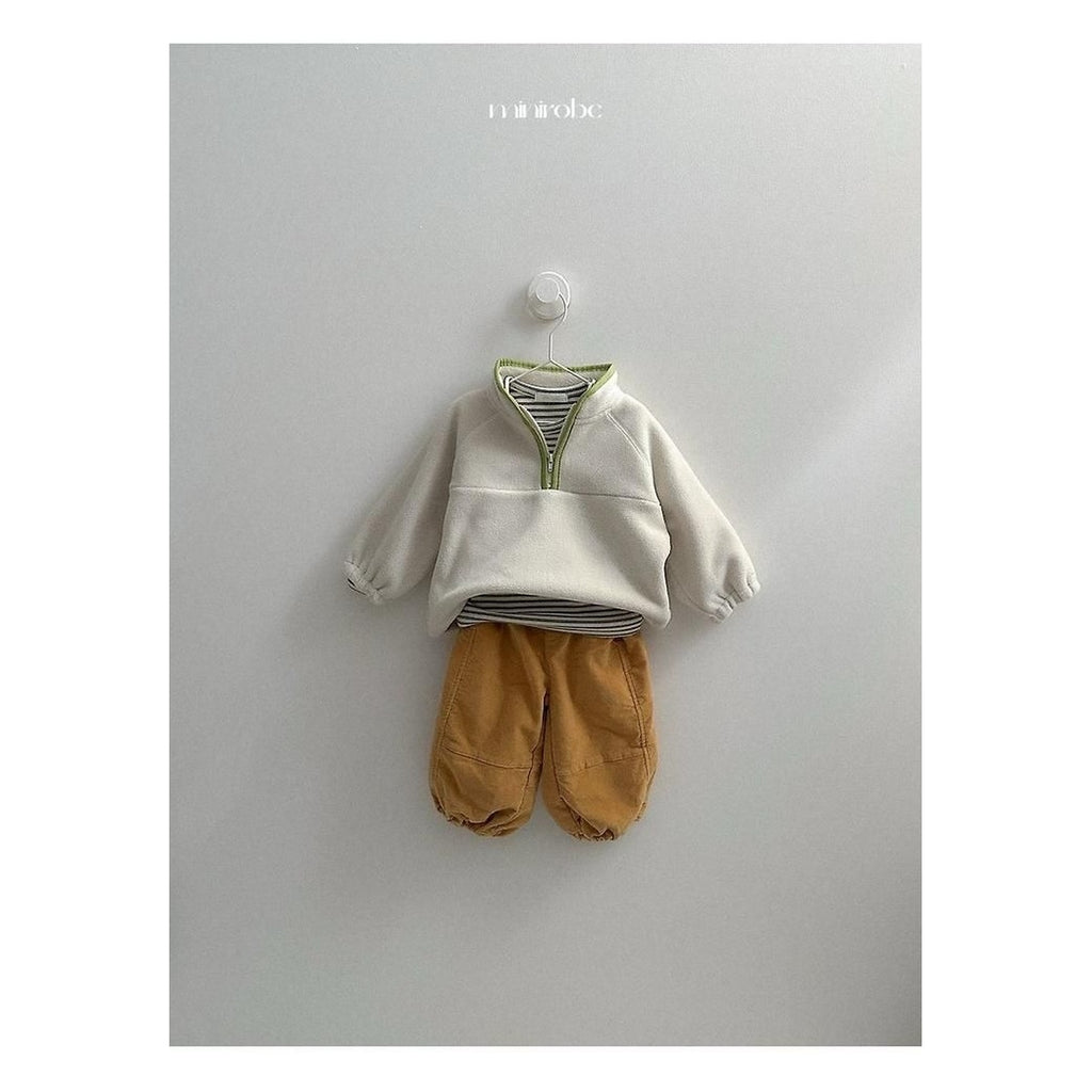 minirobe ヨーヨー柄ボーダーTシャツ