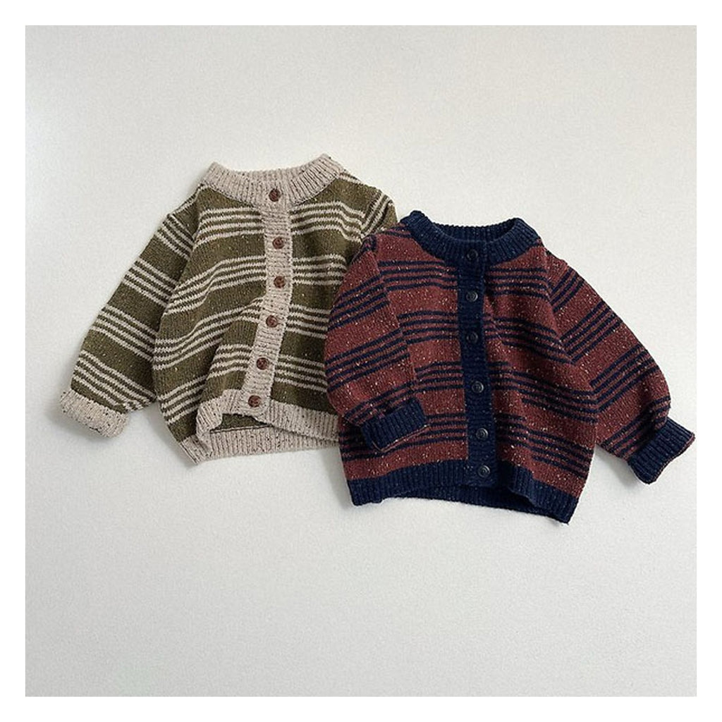 minirobe ラインカーディガン