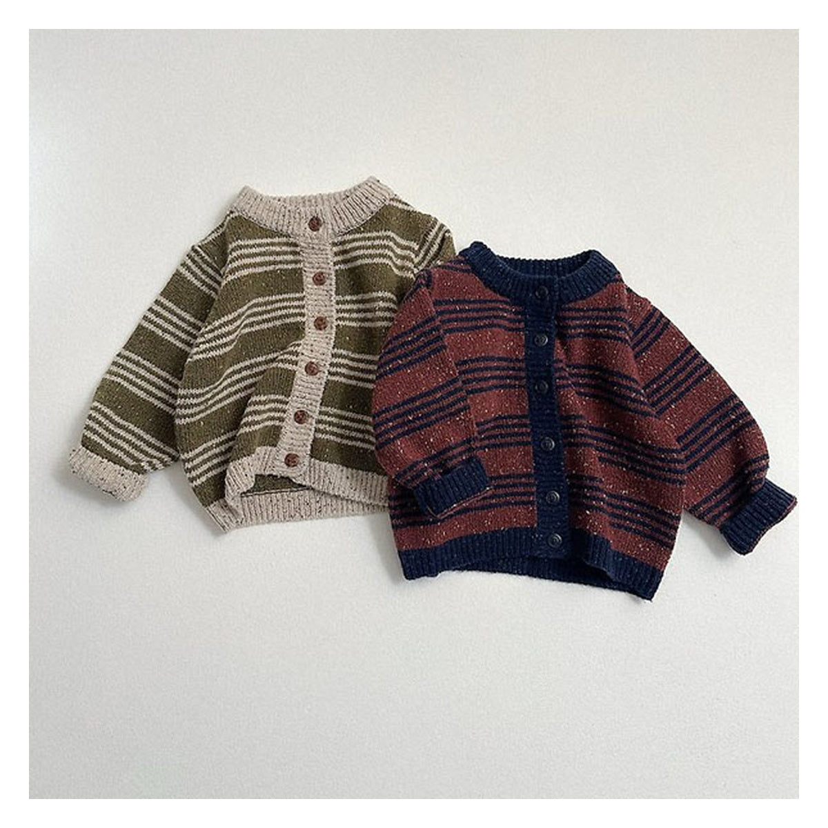 minirobe ラインカーディガン