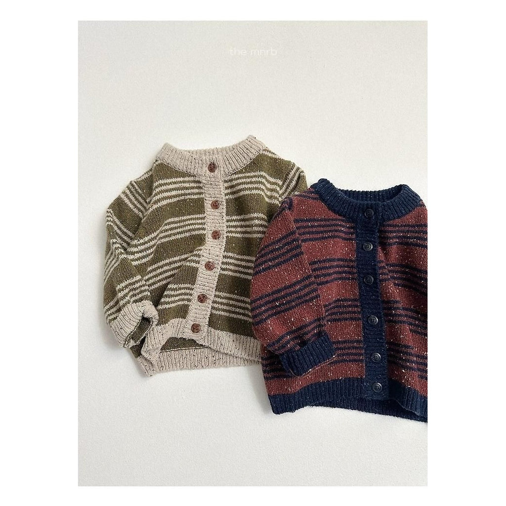 minirobe ラインカーディガン