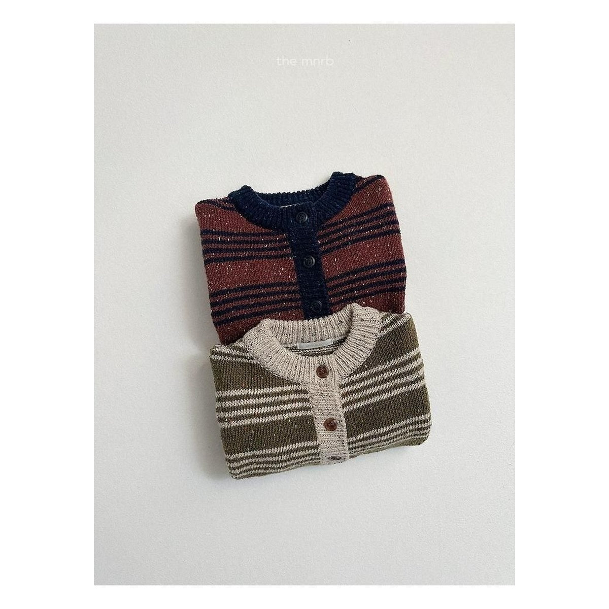 minirobe ラインカーディガン