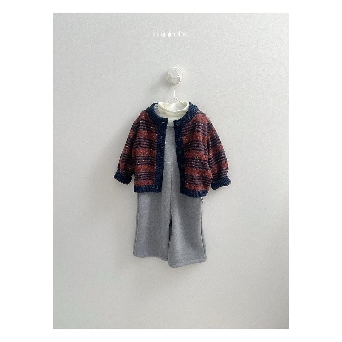 minirobe ラインカーディガン