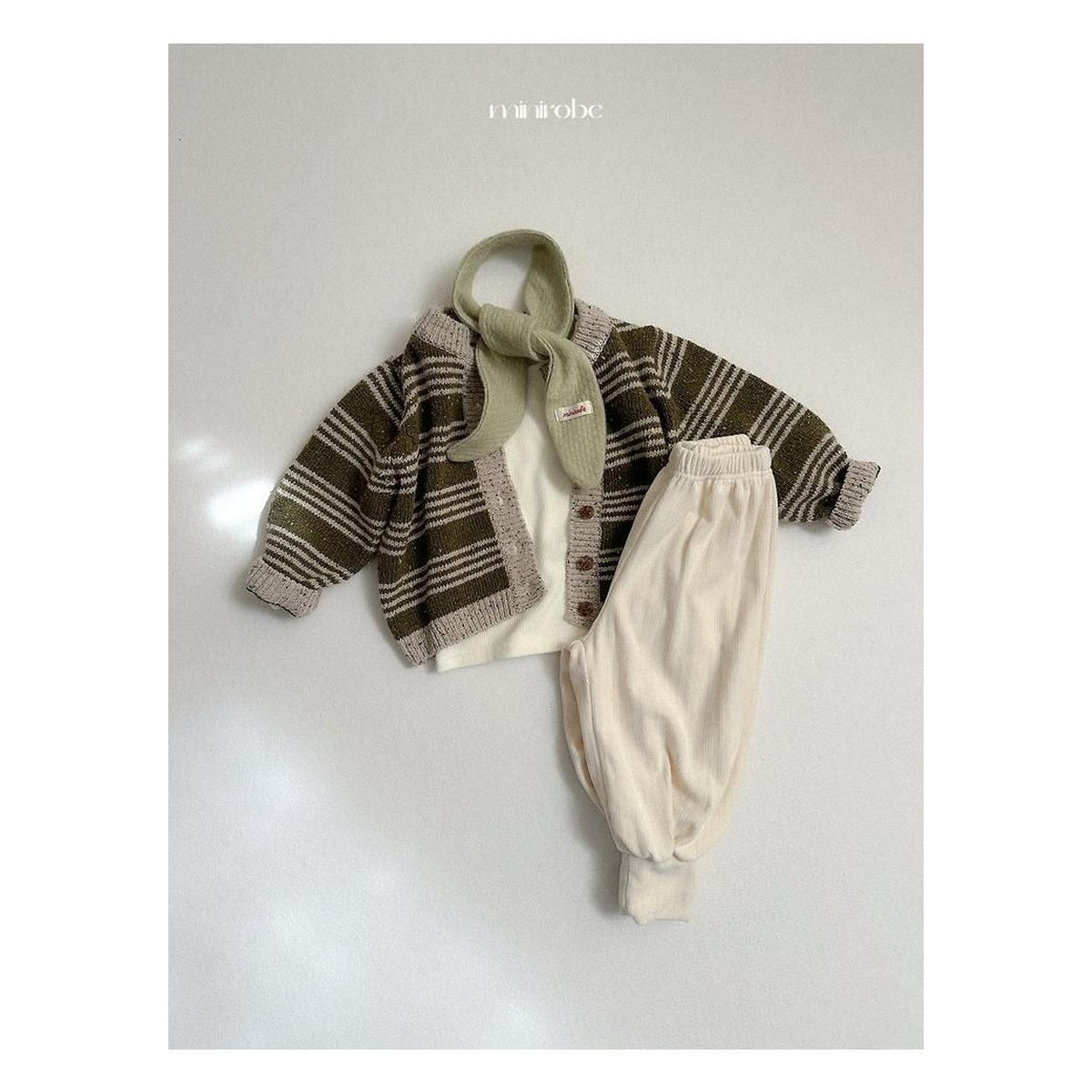 minirobe ラインカーディガン