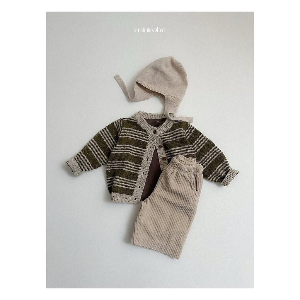 minirobe ラインカーディガン