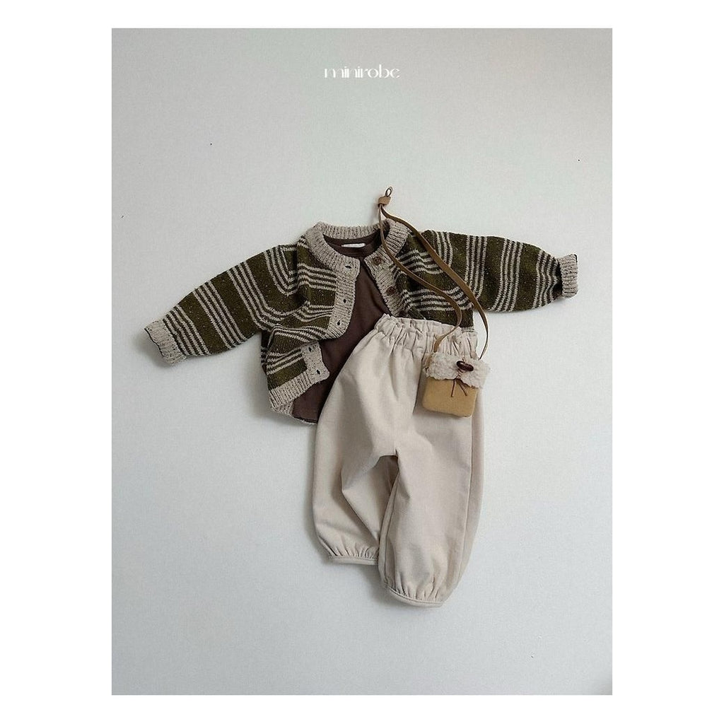 minirobe ラインカーディガン