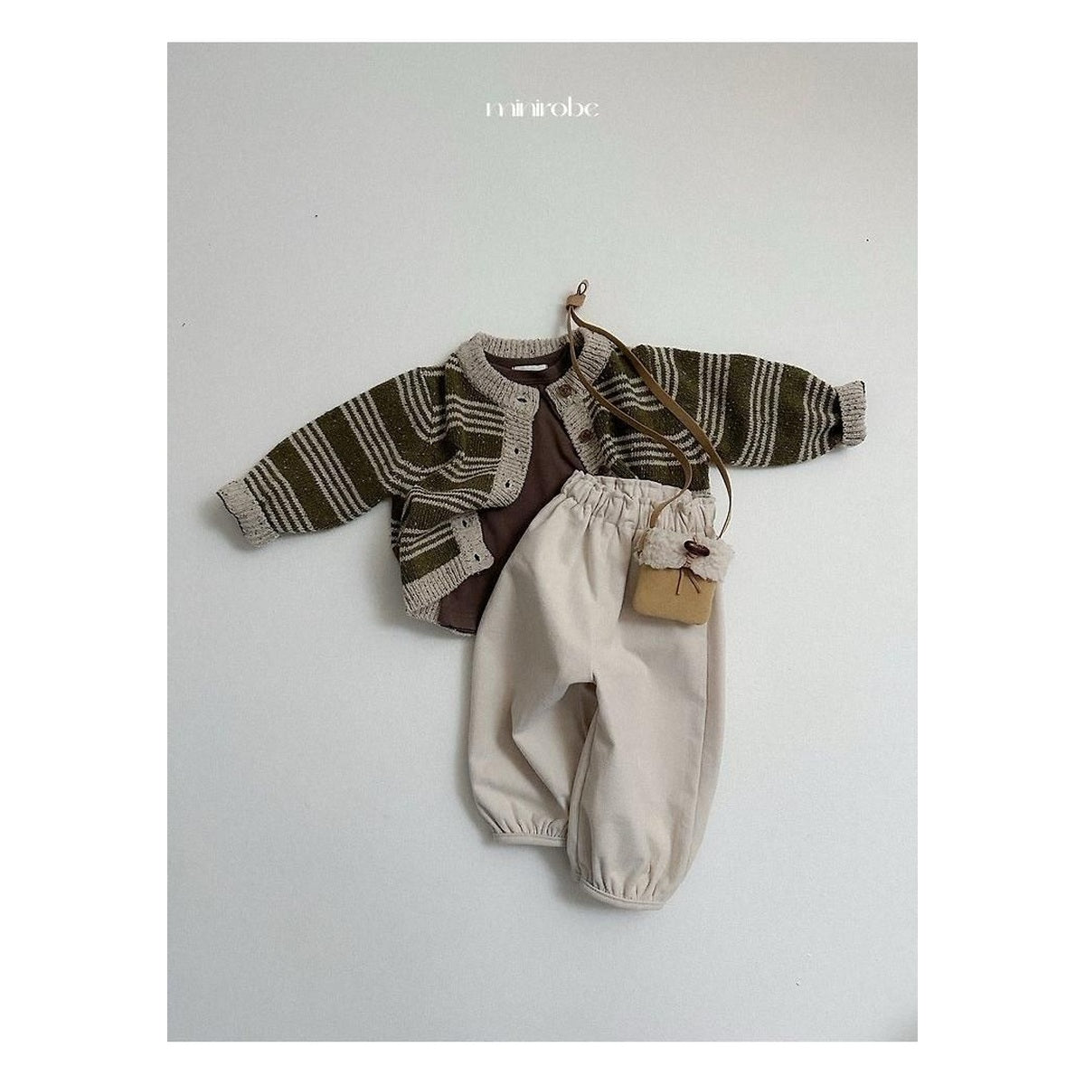 minirobe ラインカーディガン