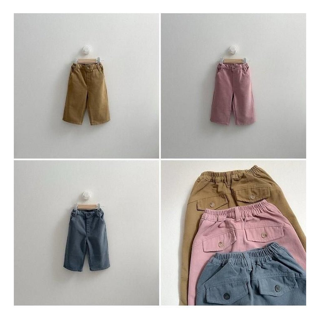 minirobe ボタンピーチパンツ