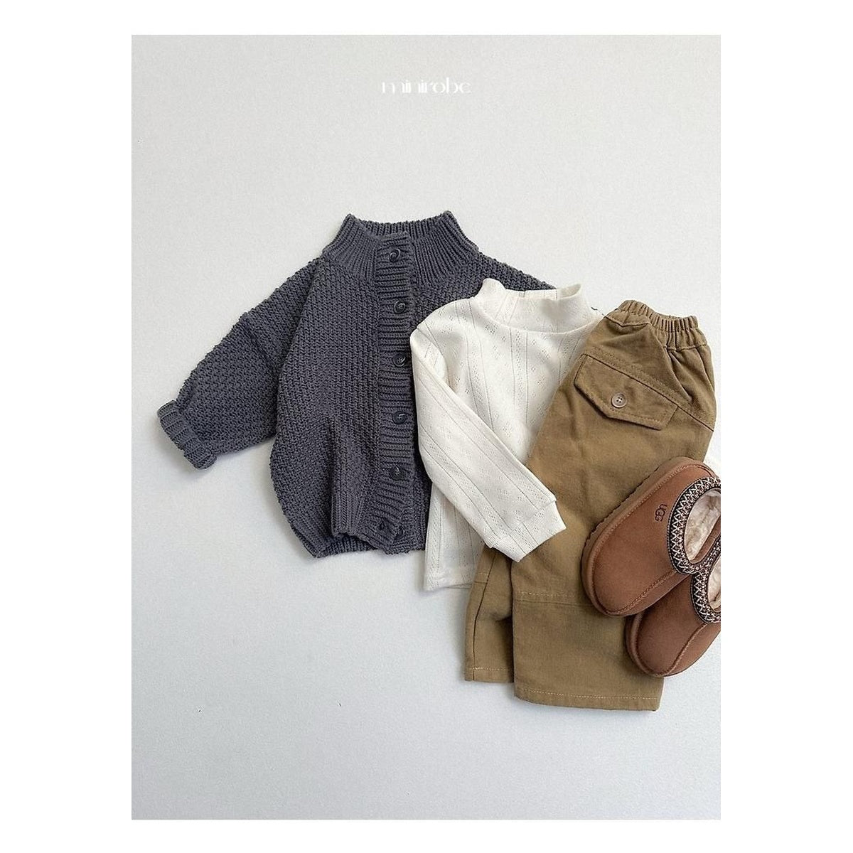 minirobe ボタンピーチパンツ