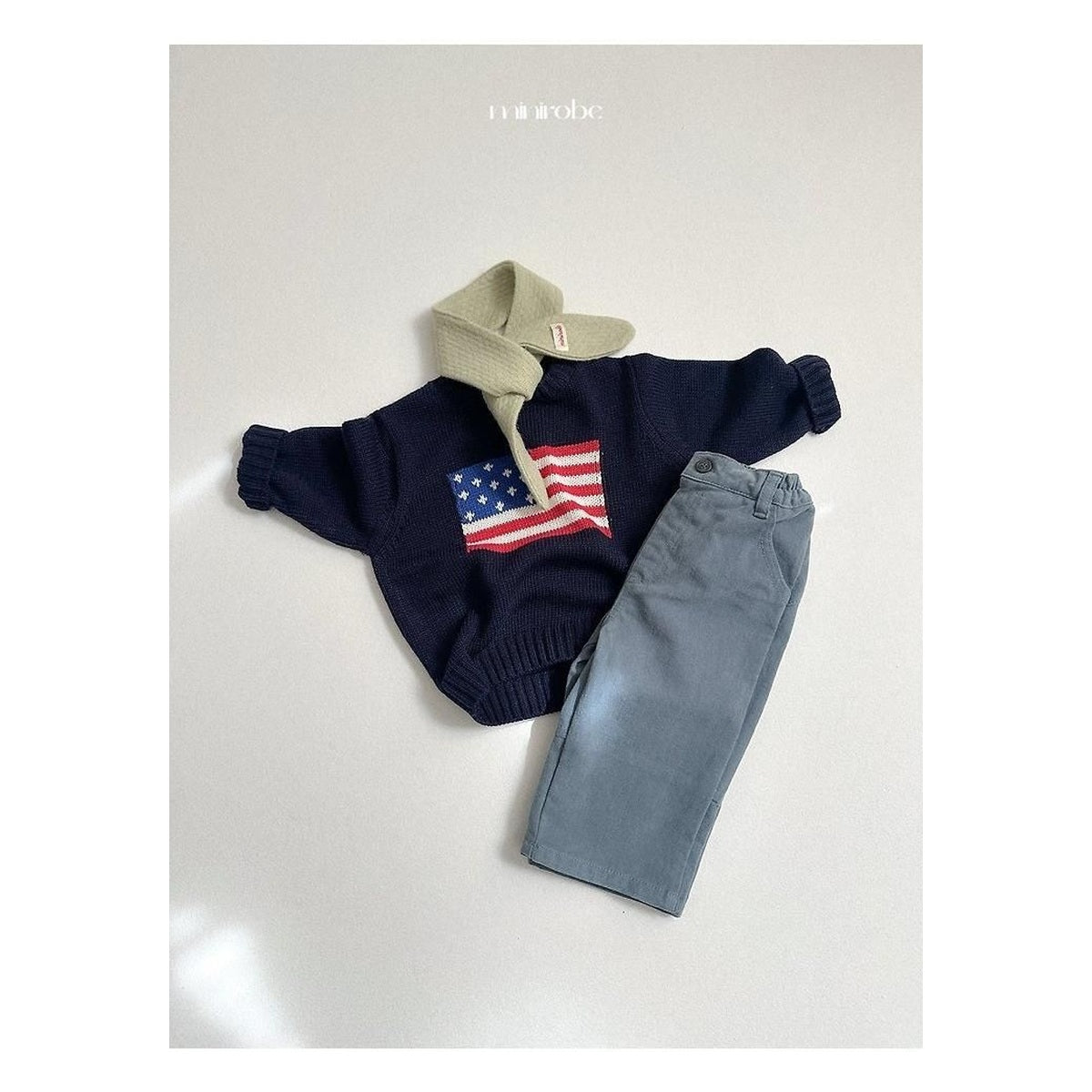 minirobe ボタンピーチパンツ