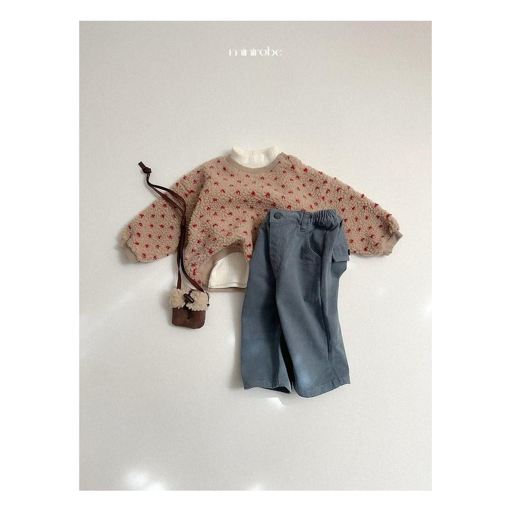 minirobe ボタンピーチパンツ