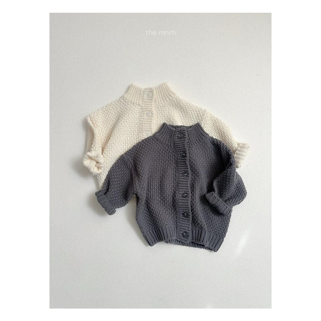 minirobe ワッフルハイネックカーディガン
