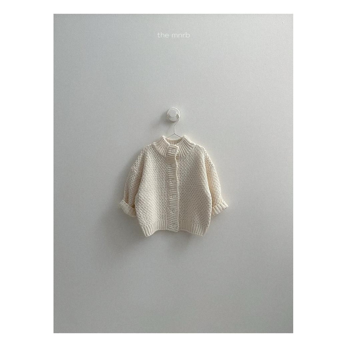 minirobe ワッフルハイネックカーディガン
